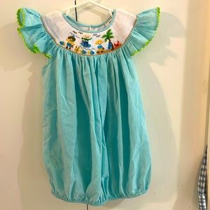 3t smocked girls bubble dress